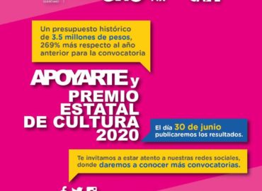 Convocatoria Premio Estatal de Cultura 2020