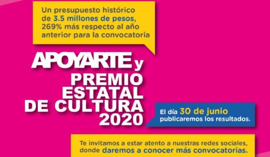 Convocatoria Premio Estatal de Cultura 2020