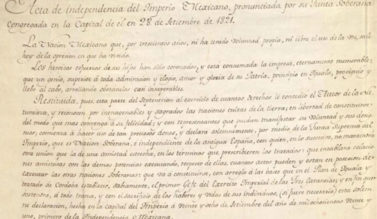 Por qué México tuvo más de un Acta de Independencia