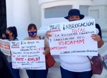 “No es día de fiesta”, dicen docentes de la CNTE Sonora en Día del Maestro