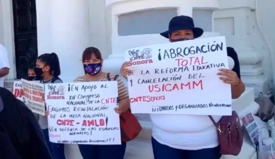 “No es día de fiesta”, dicen docentes de la CNTE Sonora en Día del Maestro