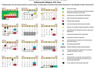 Calendario Escolar Querétaro 2021-2022