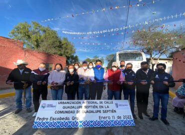 ENTREGA DE OBRA EN BENEFICIO A 2,266 HABITANTES EN LA COMUNIDAD DE GUADALUPE SEPTIÉN