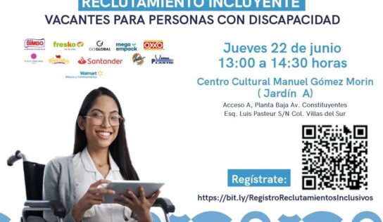 Promueve ST más de 300 vacantes para personas con discapacidad