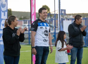 Rodrigo Monsalvo entrega rehabilitación de la Cancha de Fútbol 7, en San Isidro Miranda