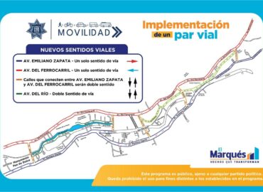 El Marqués actualiza sentidos viales en La Cañada para mejorar la movilidad vehicular