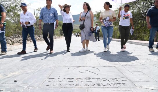 Autoridades estatales supervisan obra en Arroyo Seco